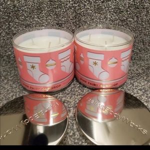 2 Pink Fairy Gumdrop BBW 3 Wick Candles!